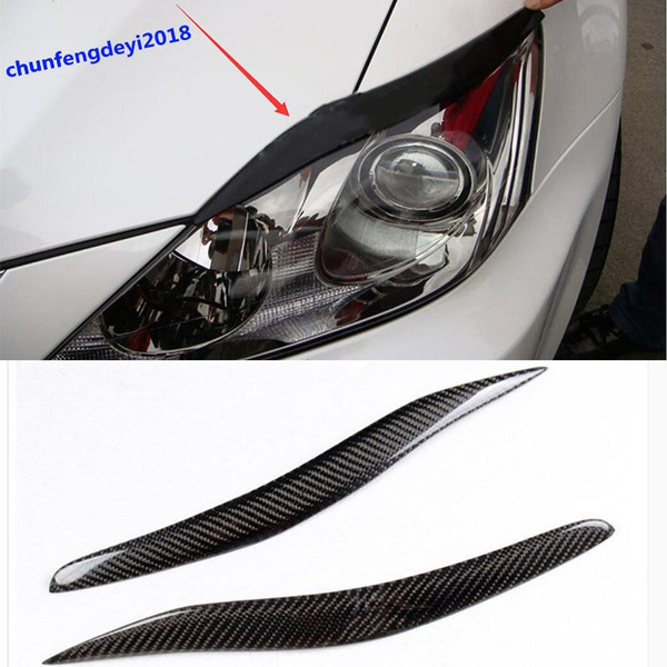 Headlight Cover Eyelids Eyebrows Fit for Lexus IS250 300 2006-2012 Carbon  Fiber