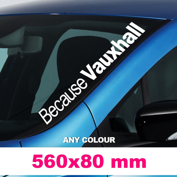 White A Pair ☆Racing☆ Car Body Windscreen Windows Sticker Decal For Vauxhall 