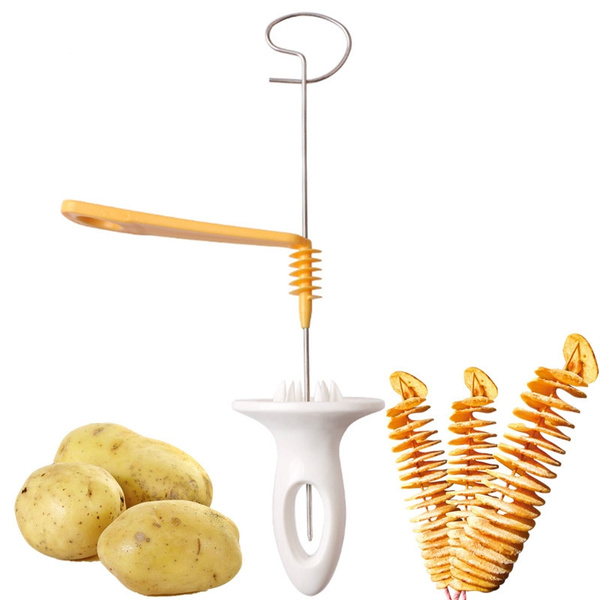 Spiral Potato Slicer Cutter Spiral 3 String Rotate Potato Slicer