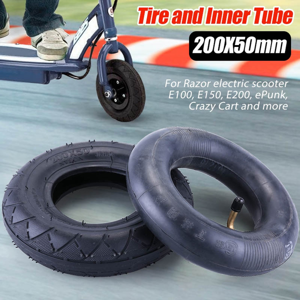 200x50 Inner Tube and Tire Razor E100 E150 E200 eSpark Crazy Cart scooter 8x2'' 