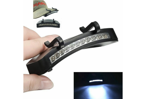 LED Clip-on Cap Hat Head Light Torch Camping Hiking Fishing Outdoor Headlamp CHL