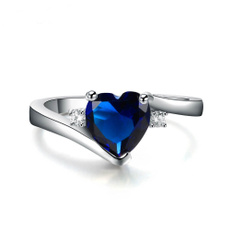 Blues, Heart, weddingengagementring, Blue Sapphire
