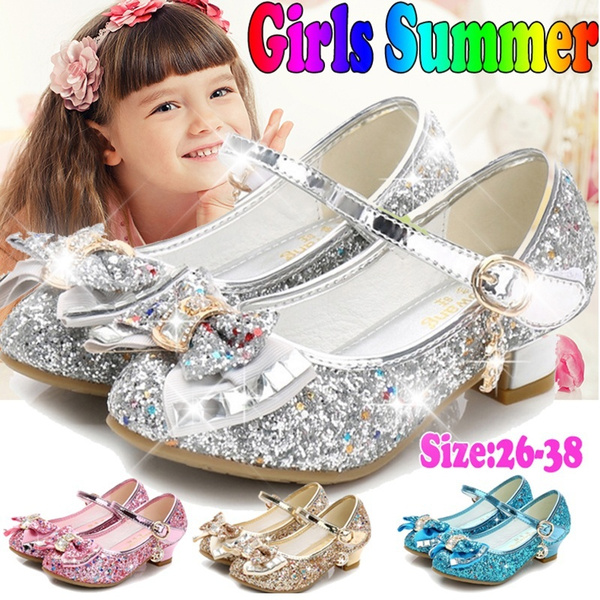 Fashion New Princess Shoes High Heels Dress Shoes Kids & Baby Girls Sandals Hot 