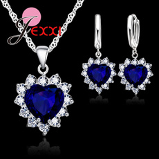 Sterling, Heart, 925 sterling silver, Bridal Jewelry Set