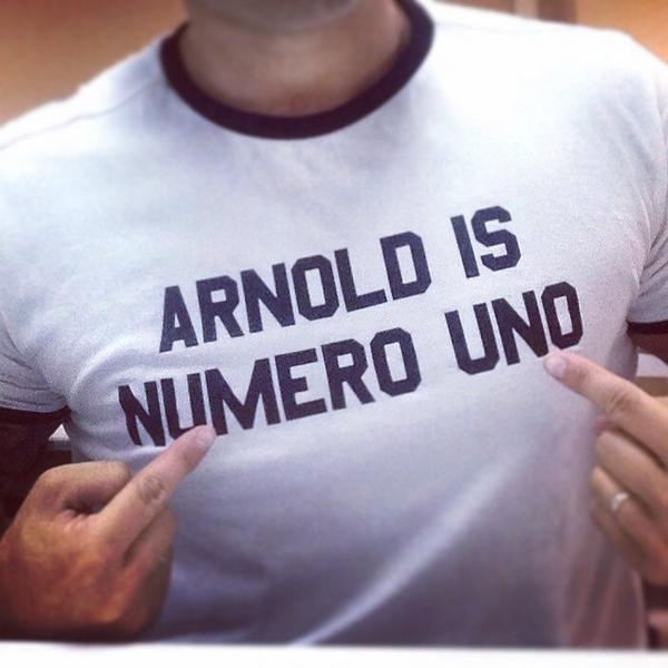 arnold is numero uno t shirt