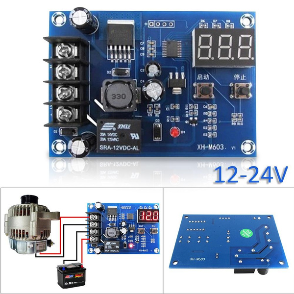 Loveliness XH-M603 DC 12-24V Charging Control Module Storage Lithium Battery Charger Control Switch Protection Board With LED Display Automatic ONOFF 