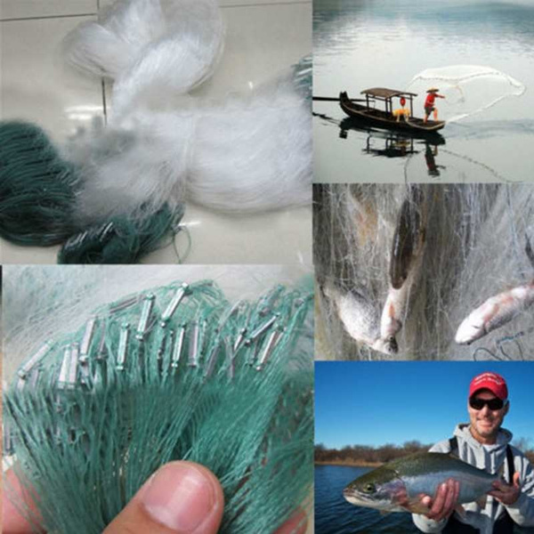 30 x 1.2M Clear Green White Fishing Gill Net Float Fish Trap