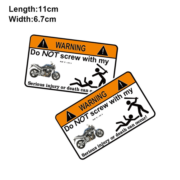 KODASKIN Motorcycle Stickers Warning Sheet Labels Funny Decals Signs Custom  for Yamaha MT-01 MT01 | Wish