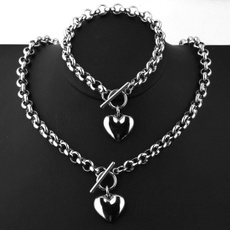 Steel, Chain, women necklace, Women Set