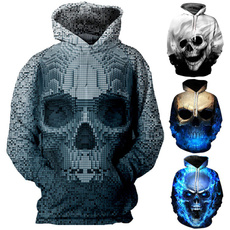 Couple Hoodies, hooded, skull, unisex