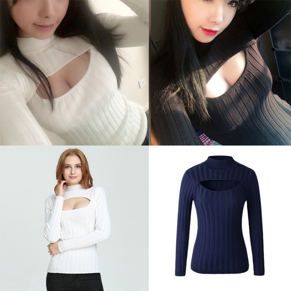 keyhole turtleneck sweater