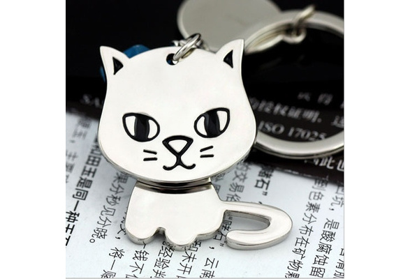 Novelty Shaking Head Funny Cat/Dog Shape Key Rings Keychain Bag Charm Pendant 6L
