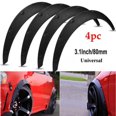 4Pcs 3.1"/80mm Universal Flexible Car Fender Flares Extra Wide Body Wheel Arches