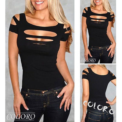 women sexy Tops club wear Blouse Shirt 