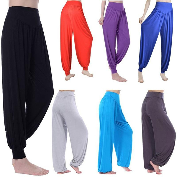 Fashion Plus Size Solid Color Loose Pants Yoga Pants | Wish