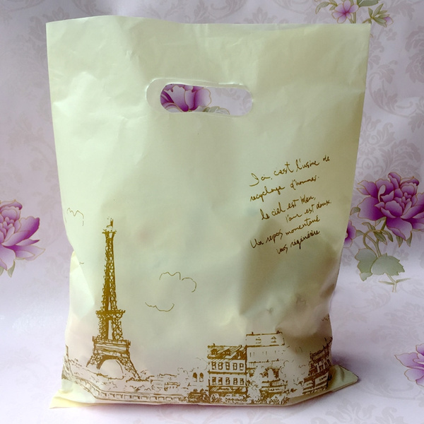 100Pcs 9x15cm Eiffel Tower Reusable Storage Friendly Shopping Bag ...