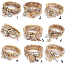 Charm Bracelet, Crystal Bracelet, fashiongift, gold
