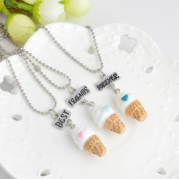 Kawaii Cute Miniature Food Necklaces - BFF Peanut Butter Jelly Heart  Necklace Set with Knife and Spoon Best Friend… | Food necklace, Bff  necklaces, Friend necklaces