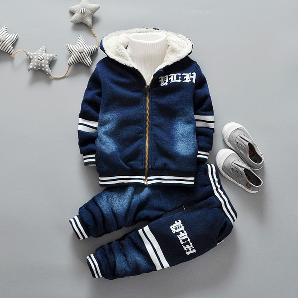 Boys Jeans Children Casual Sports Velvet Pants Winter Velvet