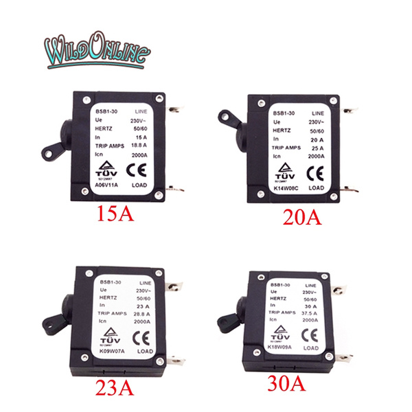 15A Generator Circuit Breaker 18.8 Trip Amps 20A Generator Circuit Breaker 25 Trip