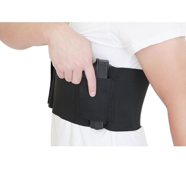 Concealed Carry Belly Band Cross Draw Gun Holster Commando Elastic