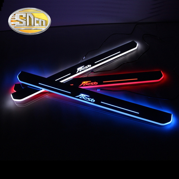Car LED Illuminated Door Sill Plates LED Light Door Scuff Pedal Thresholds For Ford