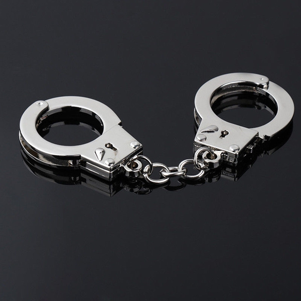 Fashion Hot New key chain Keychain Mini Handcuffs Ring Key Holder Jewelry Metal 