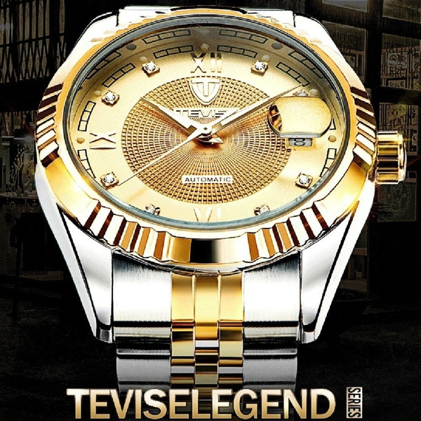 2018 Uomini Di Marca Tevise Orologio Completo Calendario Affari Orologio  Automatico Self-wind Casual Orologi Meccanici Impermeabili Orologio | Wish