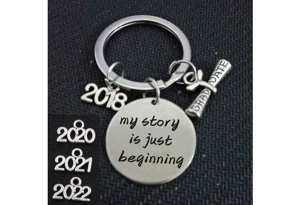 Graduation Gift Keychain Inspirational Keyring for Newly Graduates Women Men Her Feminist Fighter Survivor Gift Fate Whispers to The Warrior
