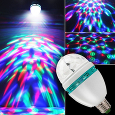 Hot New Colorful Disco Stage RGB E27 LED Lights Crystal Ball Bulb 2-Head Rotating Party Xmas Lamp