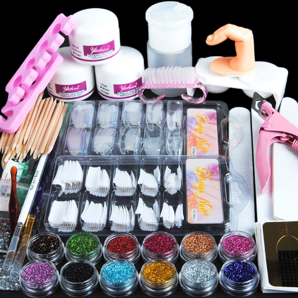 Acryl Nagelset Nail Art Set Professionelle Nageldesign Acryl Pulver Strasssteine Dekoration Kits Wish