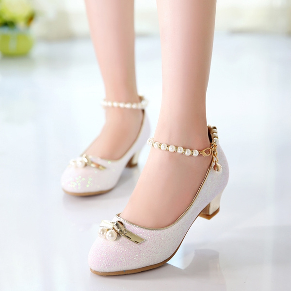 New Style Girls Fashion High Heel Shoes Princess Sandal Performance ...