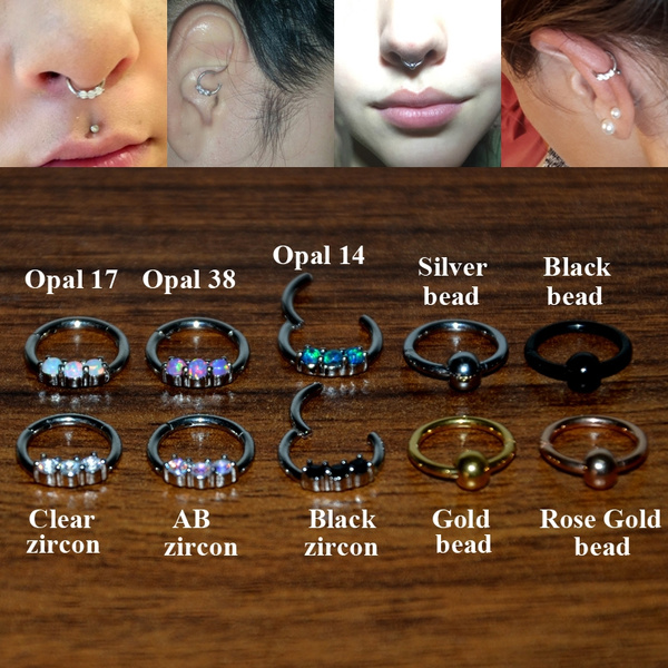 Real Piercings Nose Ring Nariz Body Jewelry Septum Clicker Nose Piercing Earring