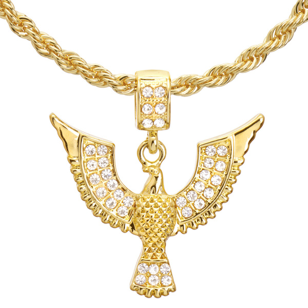 Men's Iced Flying Eagle Pendant 24