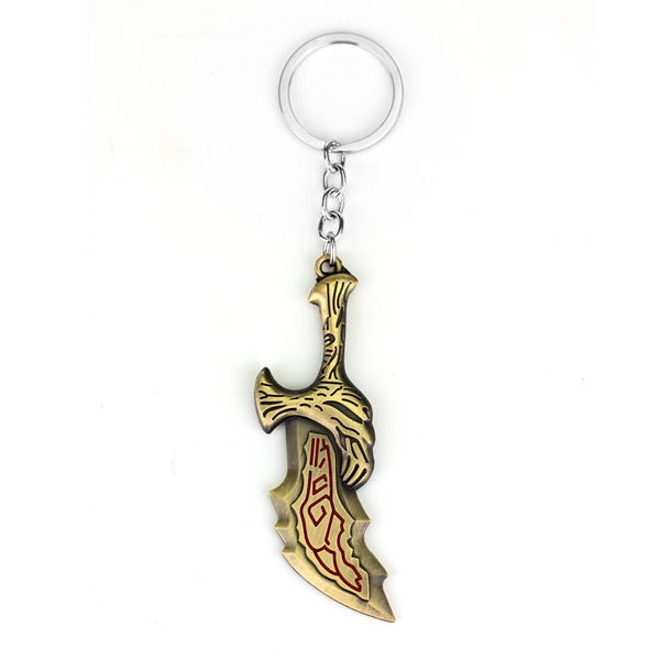  crafthand Kratos Weapon Blade of Olympus Vintage Keychain  Metallic Keyring Great Birthday Present for Friends Game Peripheral  Collection Backpack Pendant : Clothing, Shoes & Jewelry