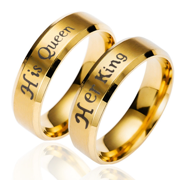 His queen her on sale king rings gold