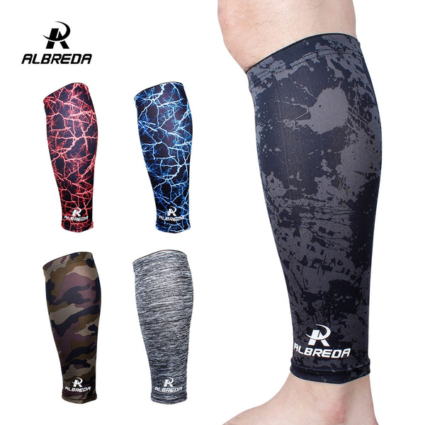 ALBREDA Sports Safety Football Basketball Leg Sleeve Outdoor Sports Running Compression  Calf Sleeves Stretch Leggings Knee Pads