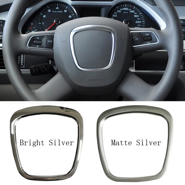 Abs chrome Steering Wheel Trim Airbag cover insert emblem logo replacement  badge ring for Audi A4 b6 b7 b8 A3 A5 A6 C7 Q5 Q7