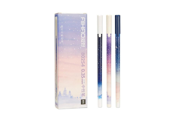 6x Beautiful Starry Sky Pattern Gel Pen for School Office Writing Stationery HC