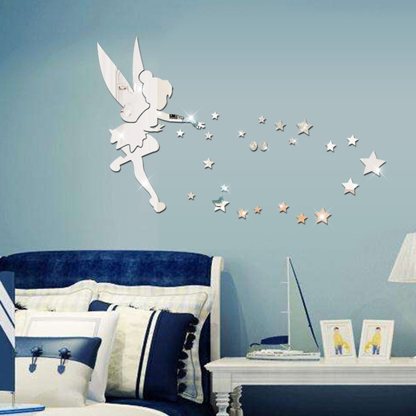 46 71cm New Fashion 3d Mirror Acrylic Wall Sticker Tinkerbell Pretty Angle Fairy Princess Stars Decal For Kids Room Home Decor Wish - Tinkerbell Home Decor 46 71cm New Fashion 3d Mirror Acrylic Wall Sticker Tinkerbell Pretty Angle Fairy Princess Stars Decal For Kids Room Home Decor Wish - Tinkerbell Home Decor