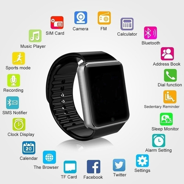 SmartWatch GT08 Bluetooth Smart Watch Support SIM TF Card Wearable Devices For Apple Android PK DZ09 GT08 Watch | Wish