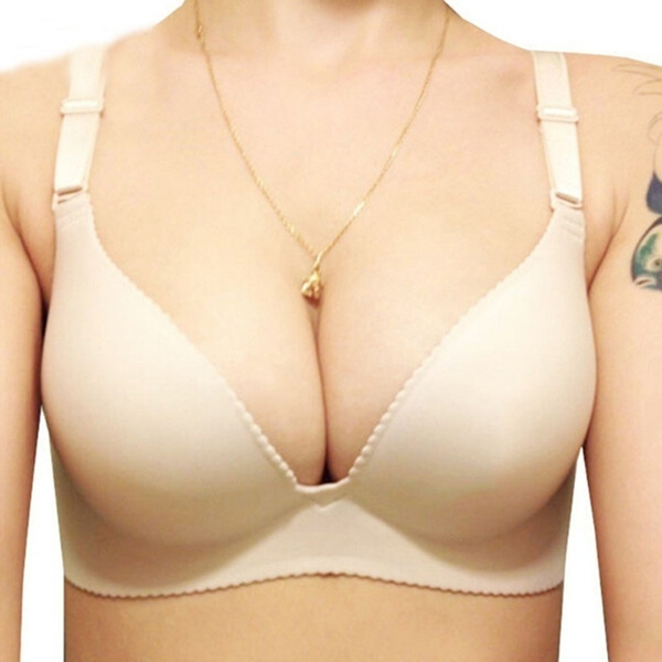 Sexy Women Bra Adjustable Brasserie Seamless Underwear Super Push Up Bra  Plus Size C Cup Strappy Bras For Women
