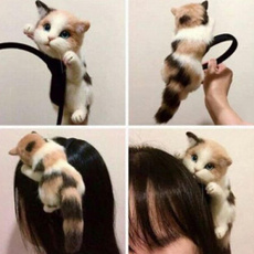 cute, headdress, 3D, Cats