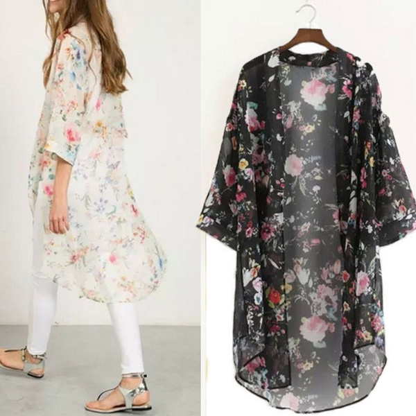 floral chiffon jacket