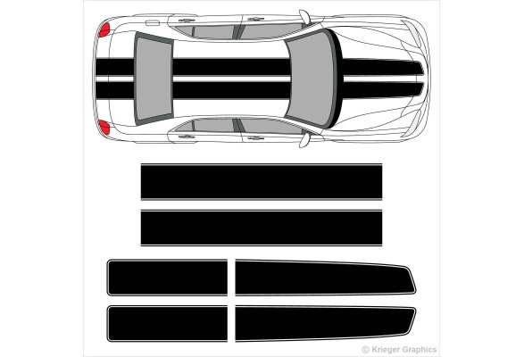 Chrysler 300 Ez Rally Racing Stripes 3m Vinyl Stripe Decals Graphics Wish