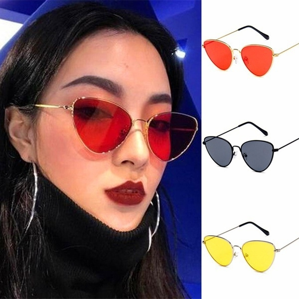 Heart Shaped Sunglasses Women Vintage Cat Eye Mod Style - Temu