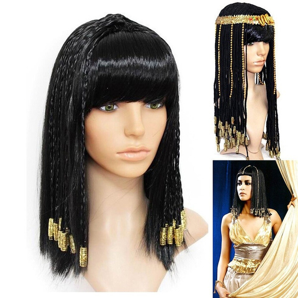 black wig with plaits