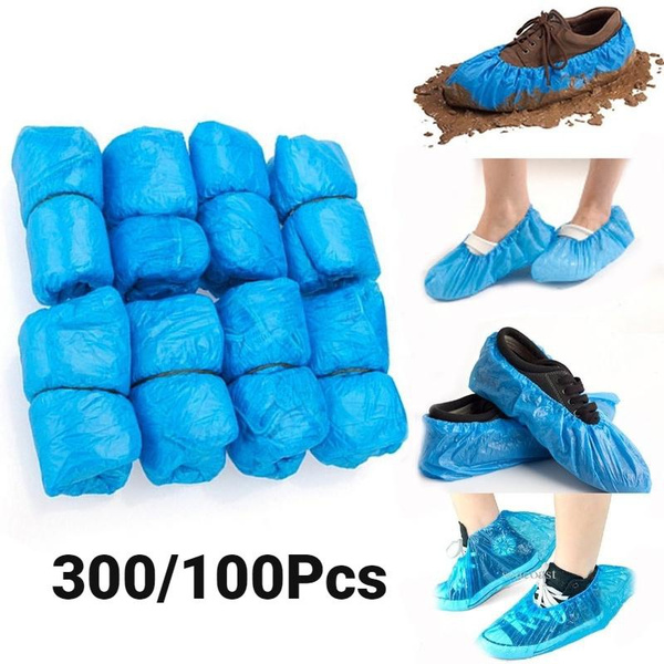 50 Pairs/set Disposable Shoe Covers Blue Carpet Floor Protector Foot