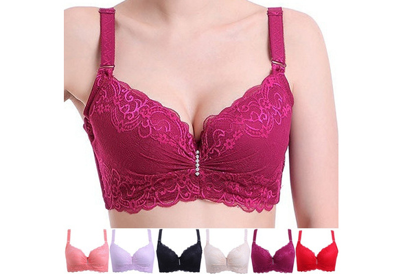 Lace Plus Size ABCDE Cup Underwear Women Bras Three Quarter Top Sexy Ultra  Thin Thick BH Push Up Female Lingerie (Color : 4, Cup Size : 85C) :  : Clothing, Shoes & Accessories