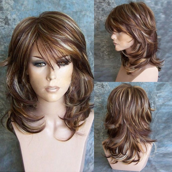 layered wigs medium length